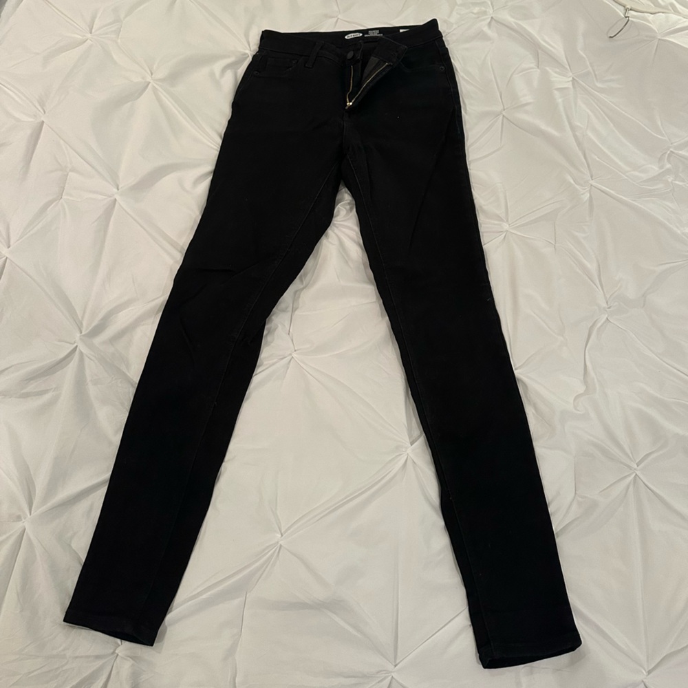 Women’s rockstar super skinny black denim jeans- size 6 long